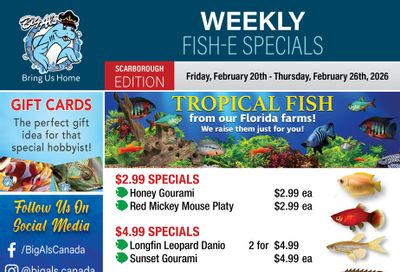 Big Al's (Scarborough) Weekly Specials February 20 to 26