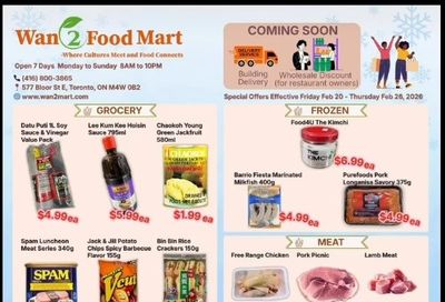 Wan 2 Food Mart Flyer February 20 to 26