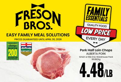 Freson Bros. Family Essentials Flyer February 27 to April 30