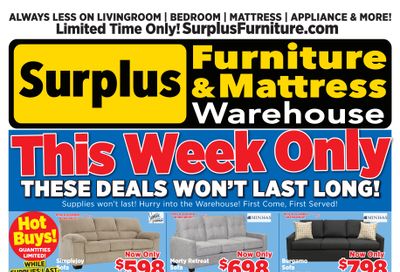 Surplus Furniture & Mattress Warehouse (St. John's, Corner Brook, Grand Falls Windsor) Flyer February 23 to March 1