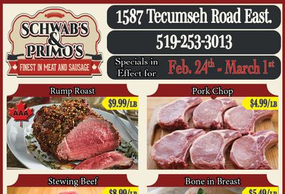 Schwab's & Primo's Flyer February 24 to March 1