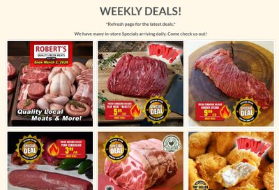 Robert's Fresh and Boxed Meats Flyer February 23 to March 2