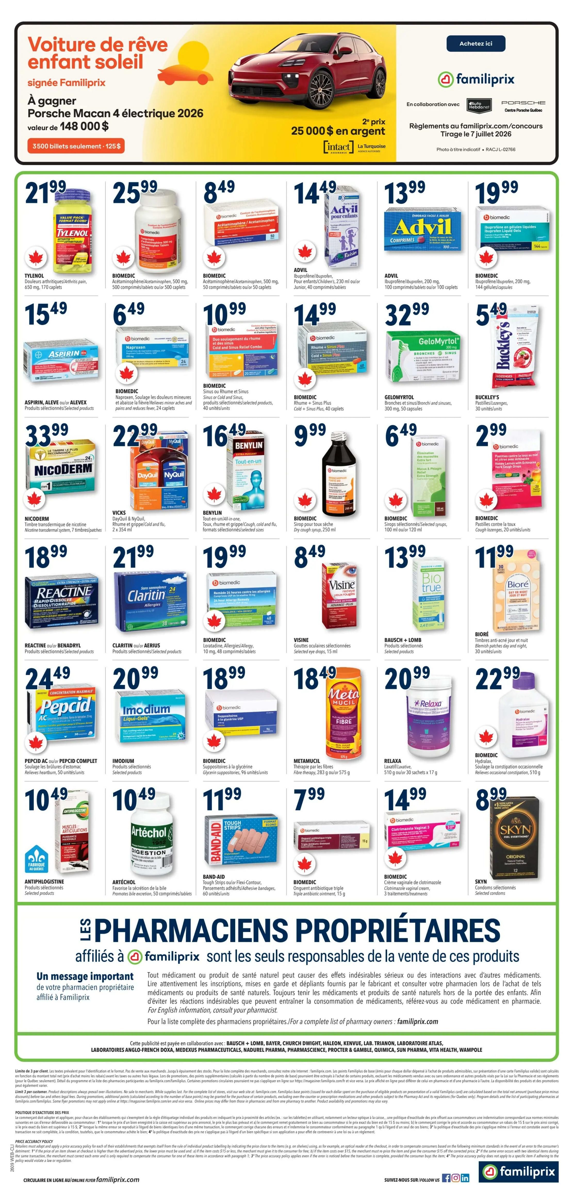 Familiprix Clinique Flyer February 26 to March 4