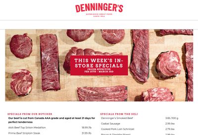 Denninger's Weekly Specials February 25 to March 3