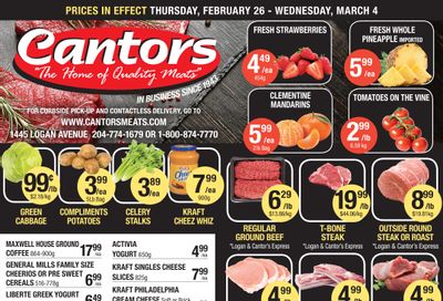 Cantor's Meats Flyer February 26 to March 4