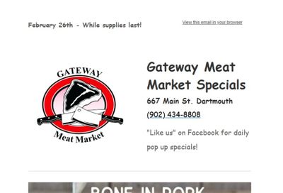 Gateway Meat Market Flyer February 26 to March 4