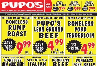 Pupo's Food Market Flyer February 26 to March 4