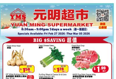 Yuan Ming Supermarket Flyer February 27 to March 5