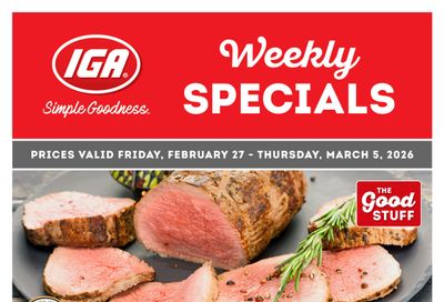 IGA Stores of BC Flyer February 27 to March 5