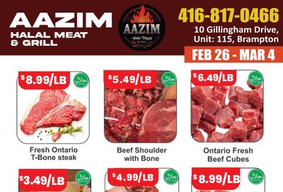 Aazim Halal Meat & Grill Flyer February 26 to March 4