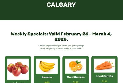 H&W Produce Flyer February 26 to March 4