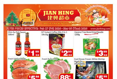 Jian Hing Supermarket (North York) Flyer February 27 to March 5