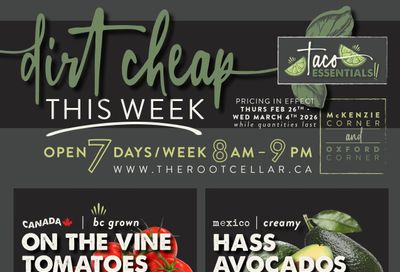 The Root Cellar Flyer February 26 to March 4