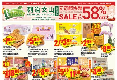 Btrust Supermarket (Richmond Hill) Flyer February 27 to March 5