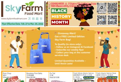 SkyFarm Food Mart Flyer February 27 to March 5