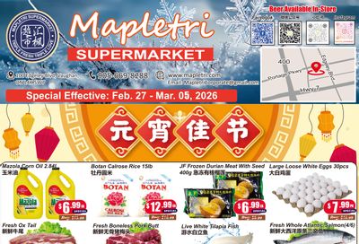 Mapletri Supermarket Flyer February 27 to March 5