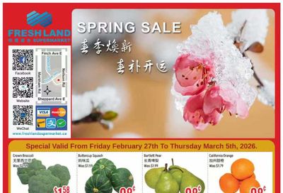 FreshLand Supermarket Flyer February 27 to March 5