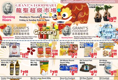 Grant's Food Mart Flyer February 27 to March 5