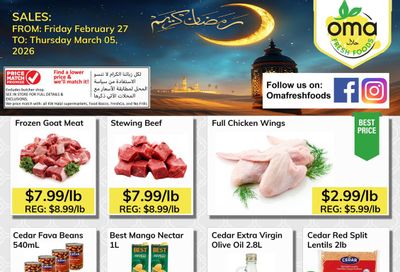 Oma Fresh Foods Flyer February 27 to March 5