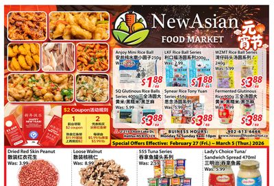 New Asian Food Market Flyer February 27 to March 5