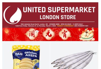 United Supermarket (London) Flyer February 27 to March 5