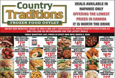 Country Traditions Flyer February 26 to March 5