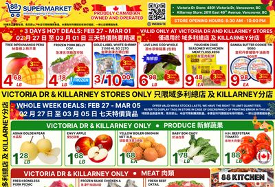 88 Supermarket Flyer February 27 to March 5