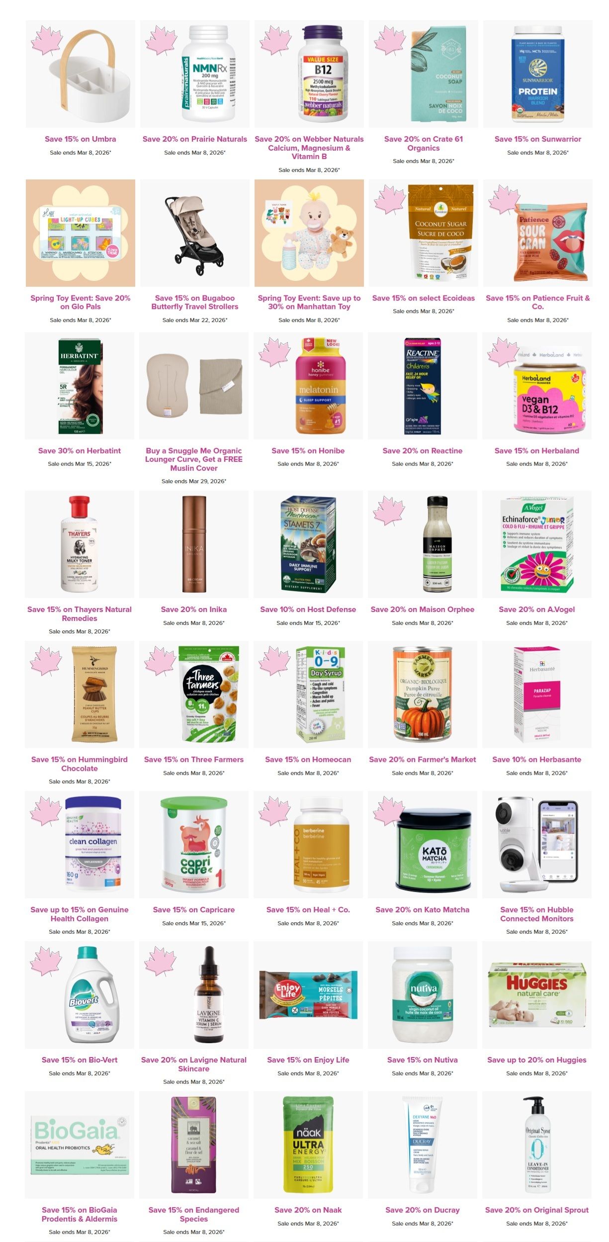 Well.ca Weekly Sales March 2 to 8