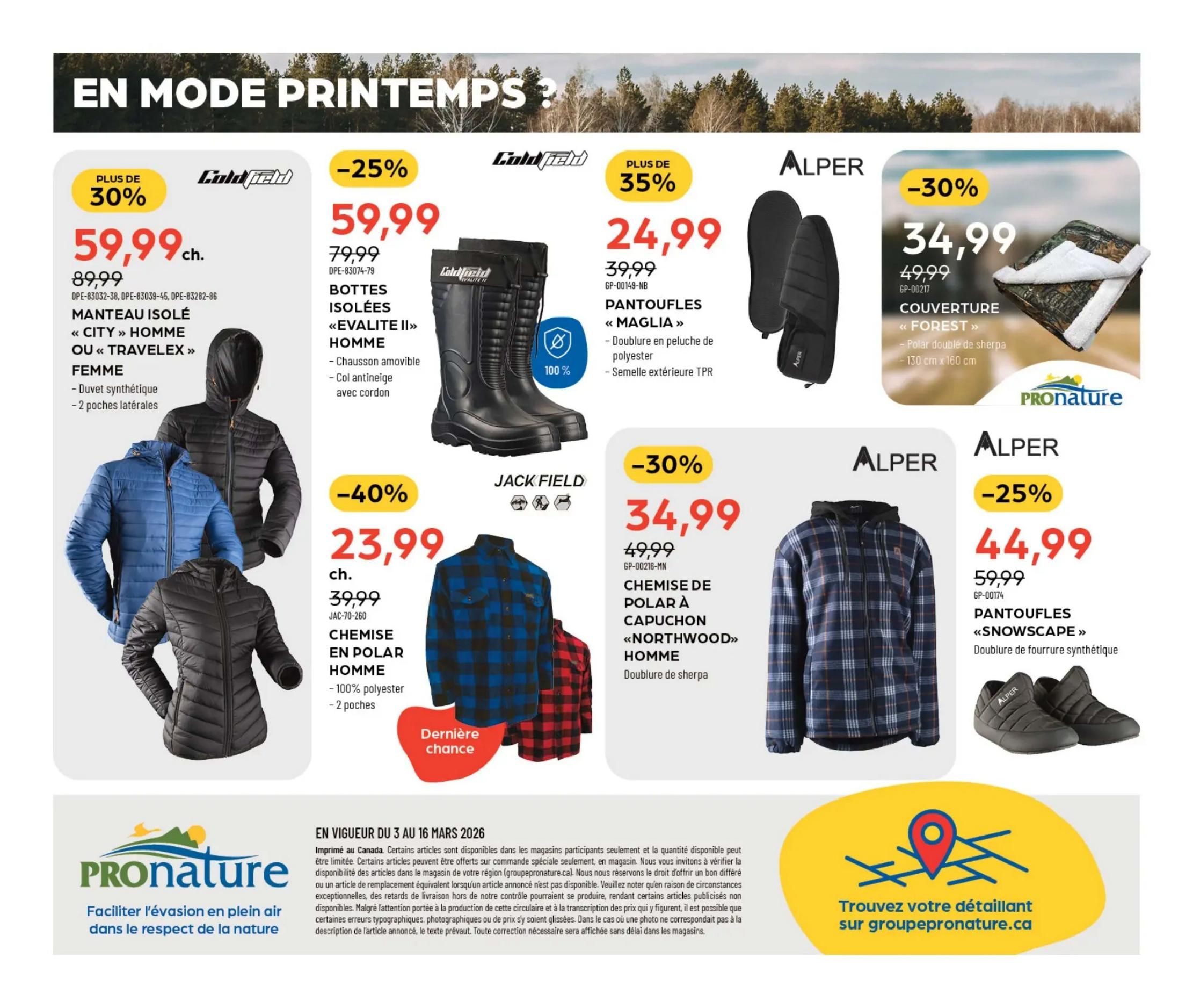 Pronature Flyer March 3 to 16