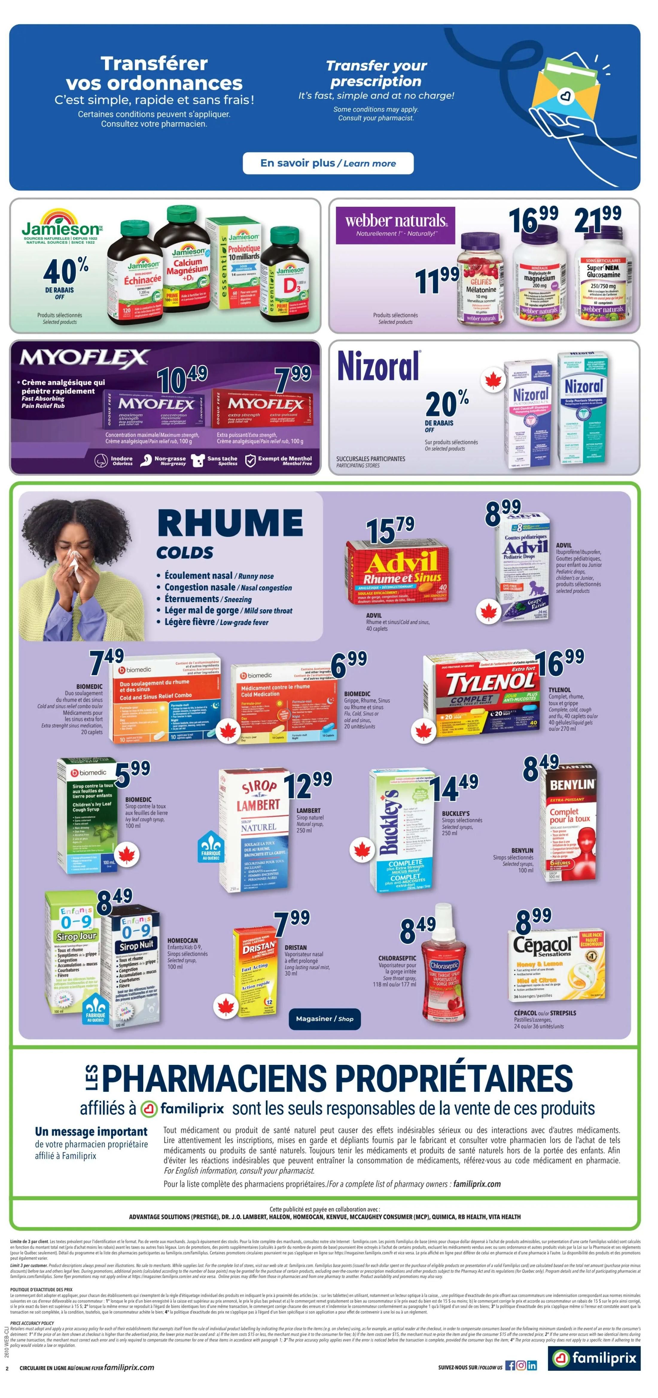 Familiprix Clinique Flyer March 5 to 11