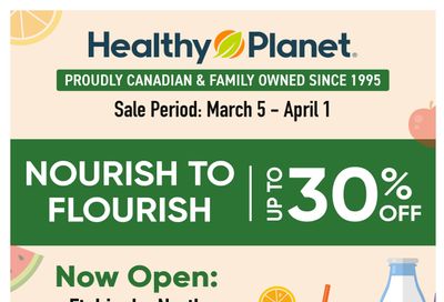 Healthy Planet Flyer March 5 to April 1
