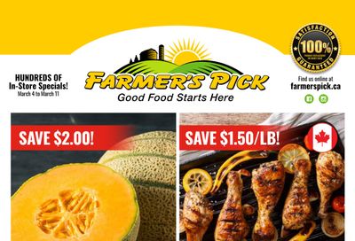 Farmer's Pick Flyer March 5 to 11