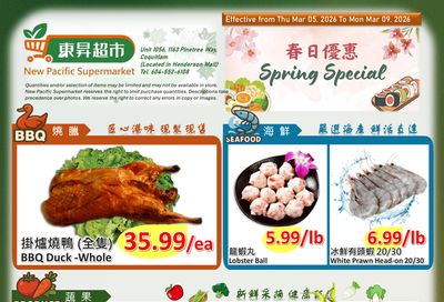 New Pacific Supermarket Flyer March 5 to 9