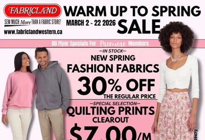 Fabricland (St. Catharines, Welland) Flyer March 2 to 22
