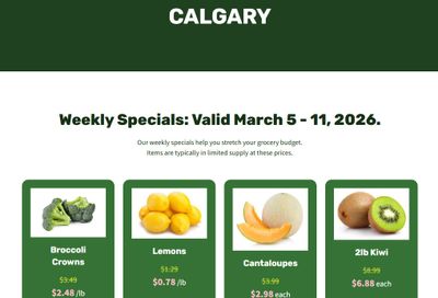 H&W Produce Flyer March 5 to 11