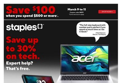 Staples Flyer March 6 to 12