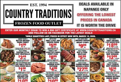 Country Traditions Flyer March 5 to 12