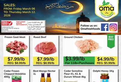 Oma Fresh Foods Flyer March 6 to 12
