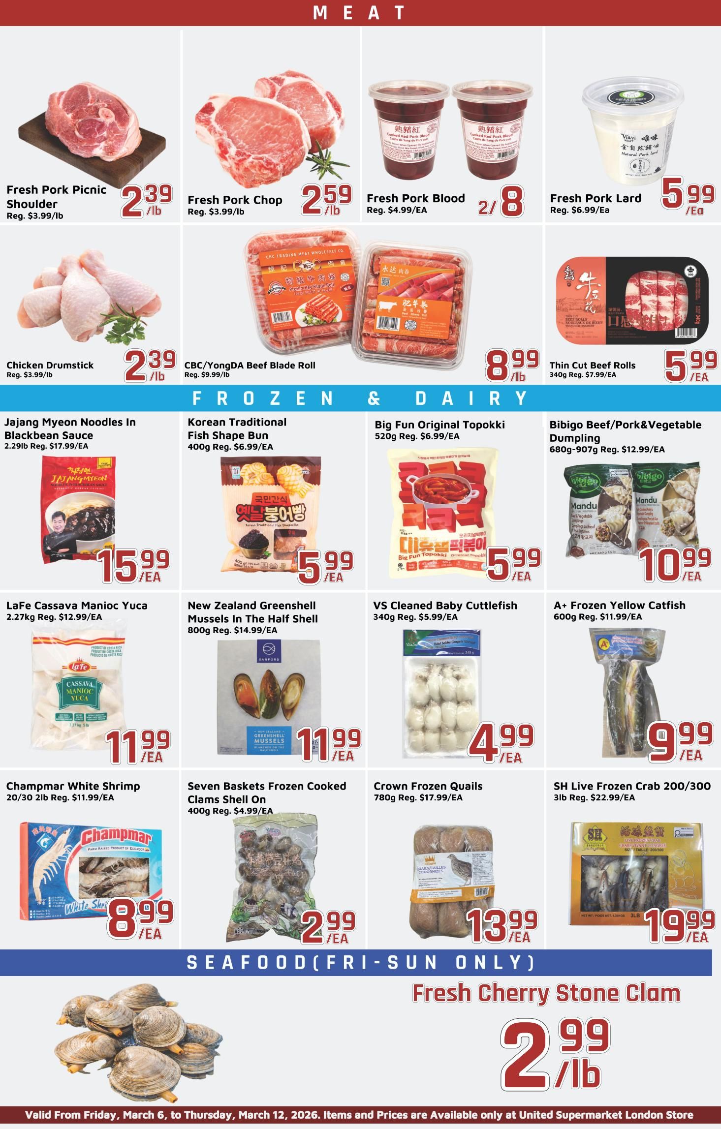 United Supermarket (London) Flyer March 6 to 12