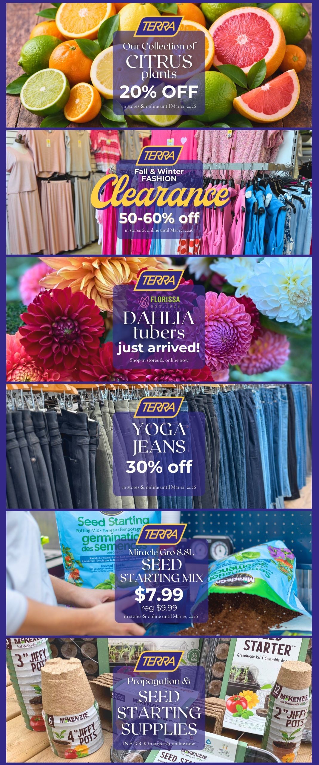 Terra Greenhouses Flyer March 6 to 12