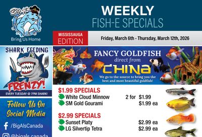 Big Al's (Mississauga) Weekly Specials March 6 to 12