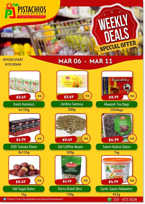 Pistachios Supermarket Flyer March 6 to 11