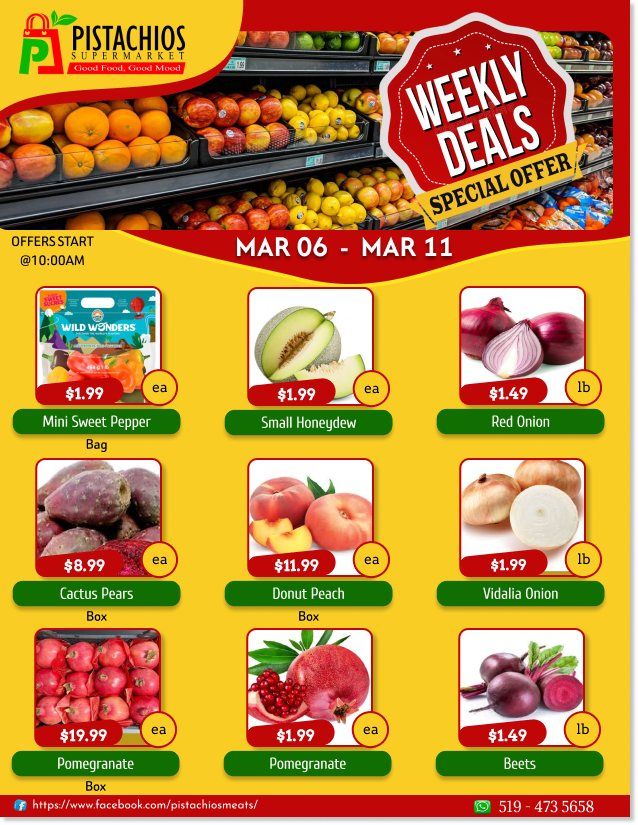 Pistachios Supermarket Flyer March 6 to 11