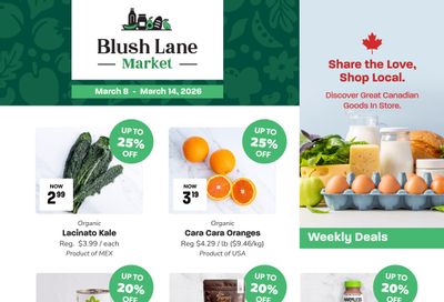 Blush Lane Organic Market Flyer March 8 to 14