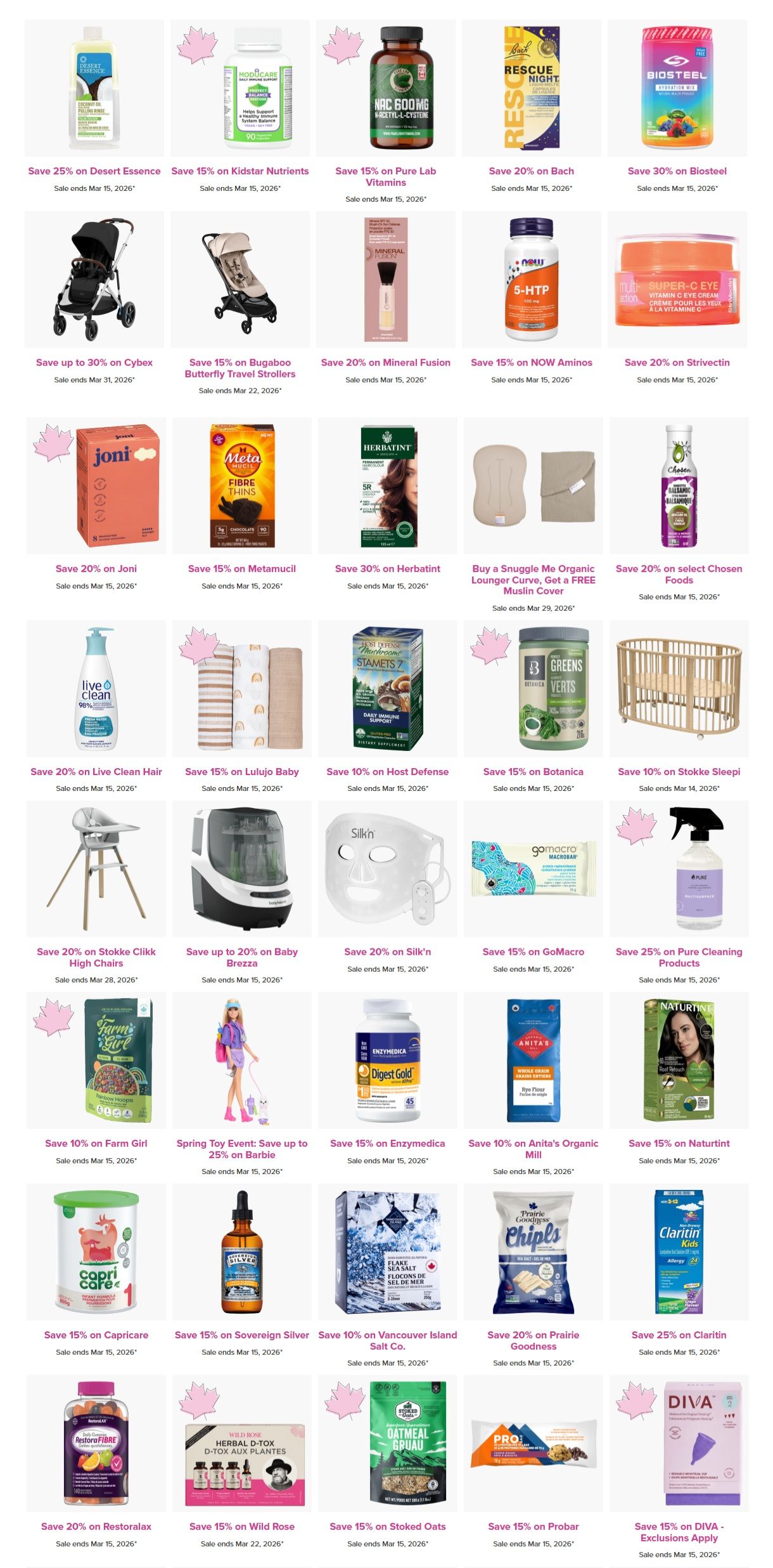 Well.ca Weekly Sales March 9 to 15