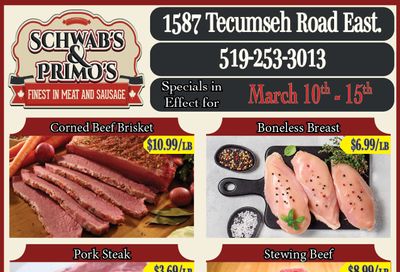 Schwab's & Primo's Flyer March 10 to 15