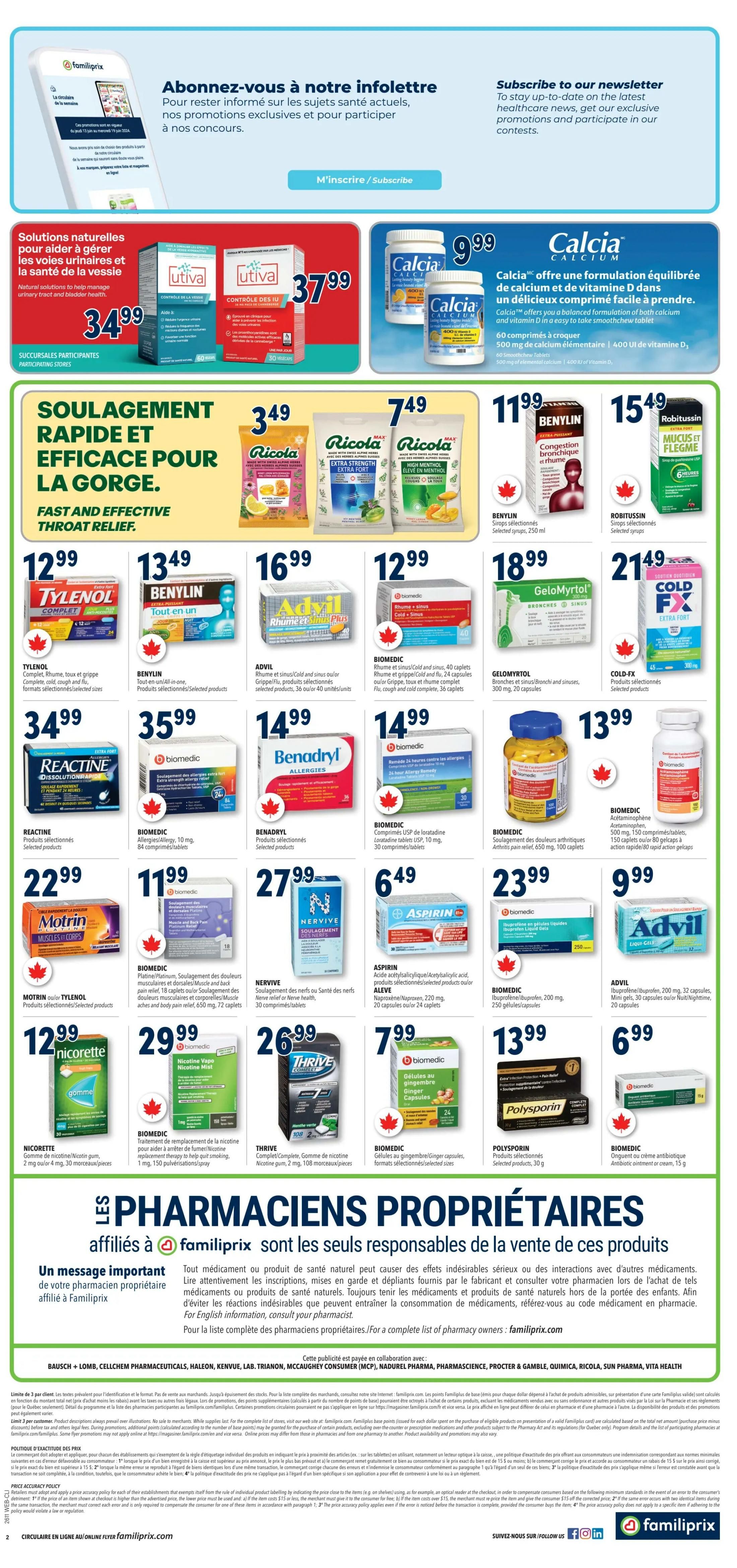 Familiprix Clinique Flyer March 12 to 18