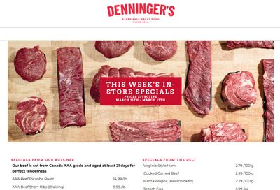 Denninger's Weekly Specials March 11 to 17