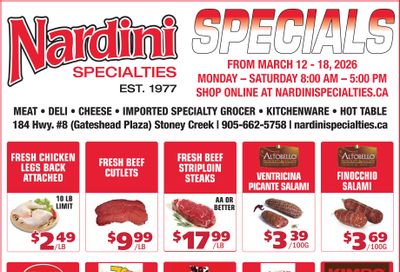 Nardini Specialties Flyer March 12 to 18