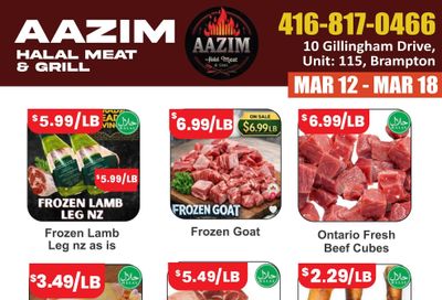 Aazim Halal Meat & Grill Flyer March 12 to 18